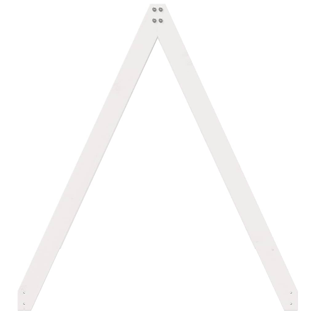 Tetto Letto Bambini Bianco 209x85,5x88 cm Legno Massello Pino