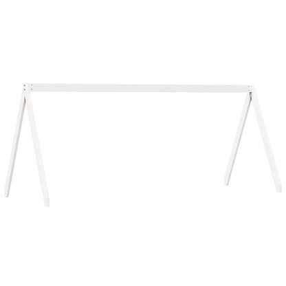 Tetto Letto Bambini Bianco 199x80,5x88 cm Legno Massello Pino