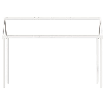 Tetto Letto Bambini Bianco 217x95,5x159 cm Legno Massello Pino