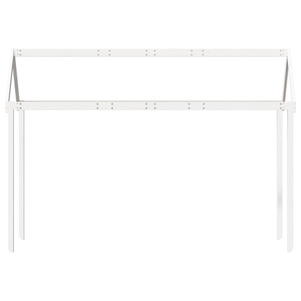 Tetto Letto Bambini Bianco 217x85,5x154 cm Legno Massello Pino