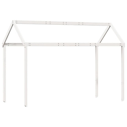 Tetto Letto Bambini Bianco 207x95,5x159 cm Legno Massello Pino