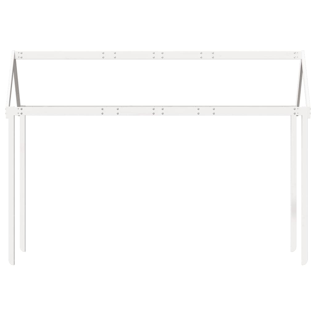 Tetto Letto Bambini Bianco 207x80,5x151,5cm Legno Massello Pino
