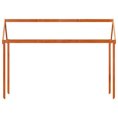Tetto Letto Bambini Marrone Cera 207x80,5x151,5cm Massello Pino