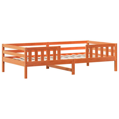 Letto senza Materasso Marrone Cera 80x200 cm Legno di Pino