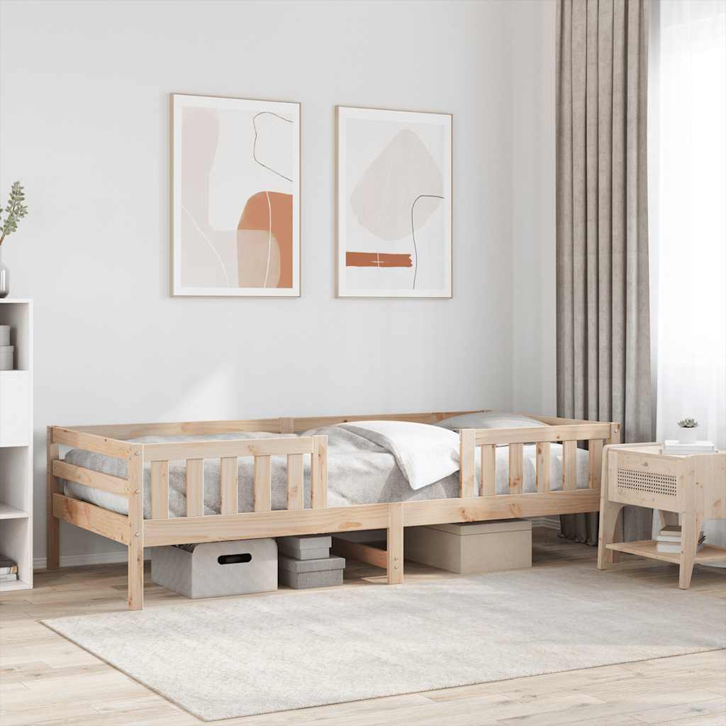 Letto senza Materasso 90x190 cm in Legno Massello di Pino