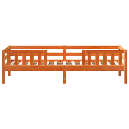 Letto senza Materasso Marrone Cera 90x190 cm in Legno di Pino