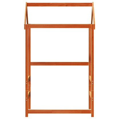 Tetto Letto Bambini Marrone Cera 118x70x176,5 cm Massello Pino