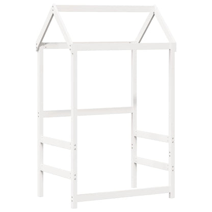 Tetto Letto Bambini Bianco 108x70x176,5 cm Legno Massello Pino