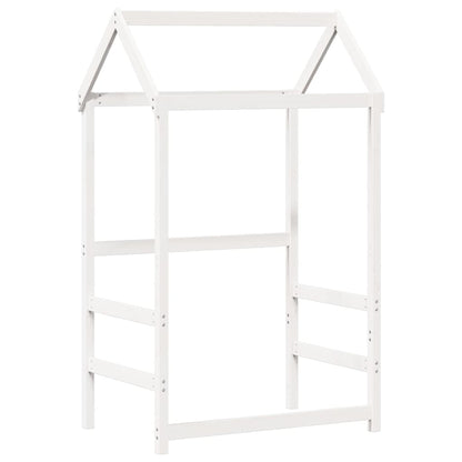 Tetto Letto Bambini Bianco 98x70x176,5 cm Legno Massello Pino