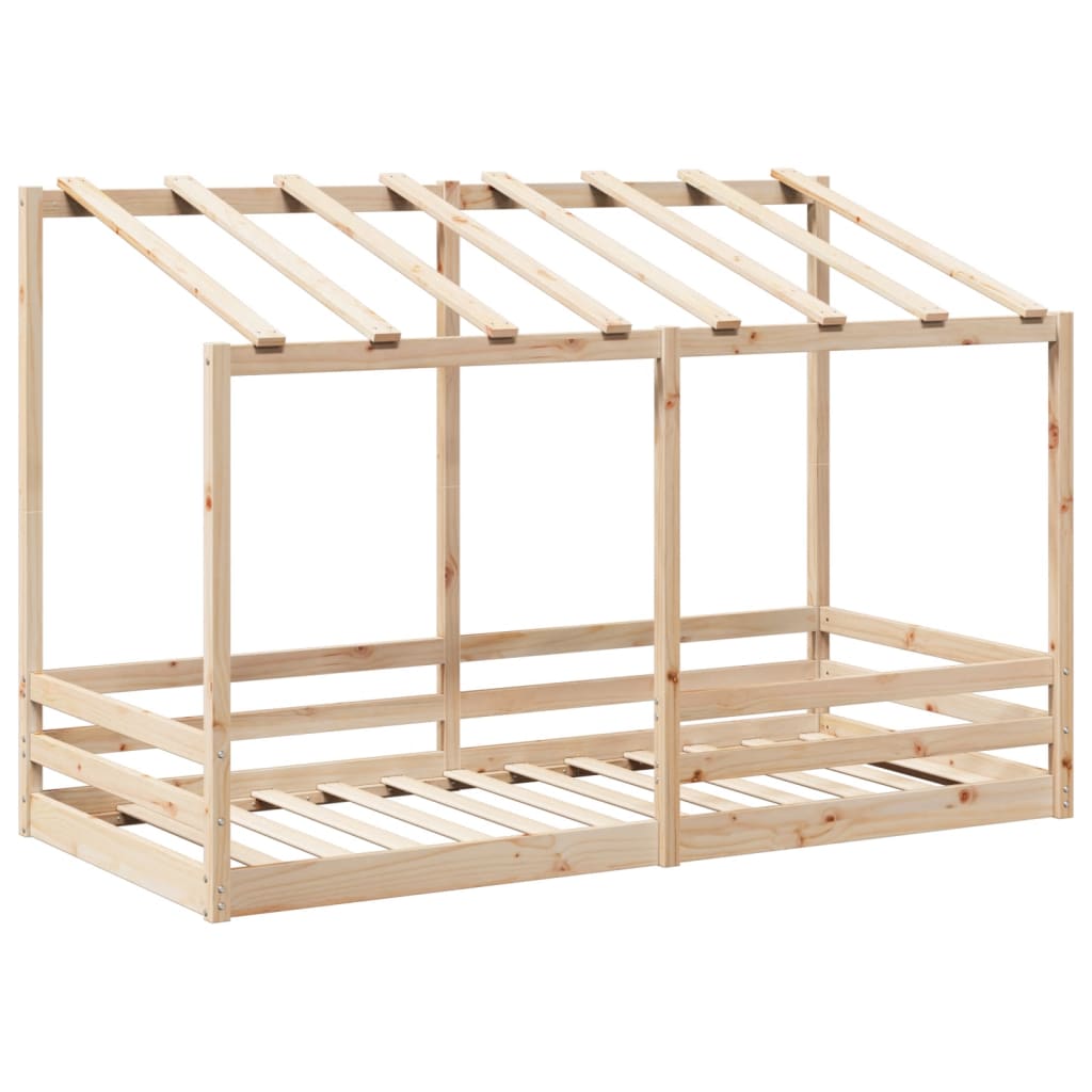 Letto per Bambini con Tetto 100x200 cm Legno Massello di Pino