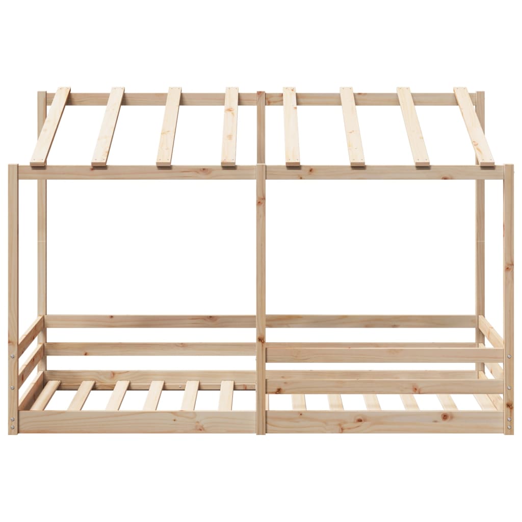 Letto per Bambini con Tetto 90x200 cm in Legno Massello di Pino