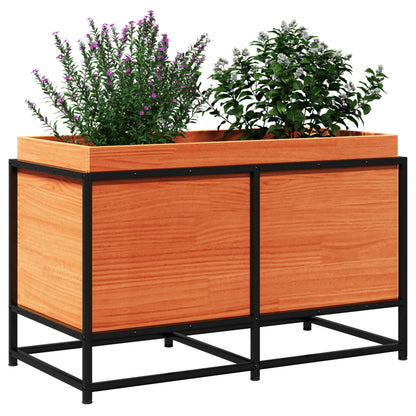 Fioriera Giardino Marrone Cera 80x40x50 cm Legno Massello Pino