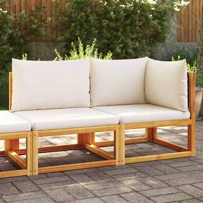Divano da giardino con cuscini 2 posti in legno di acacia e rattan