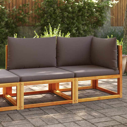 Divano da giardino con cuscini 2 posti in legno di acacia e rattan