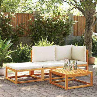 Divano da giardino con cuscini 2 posti in legno di acacia e rattan