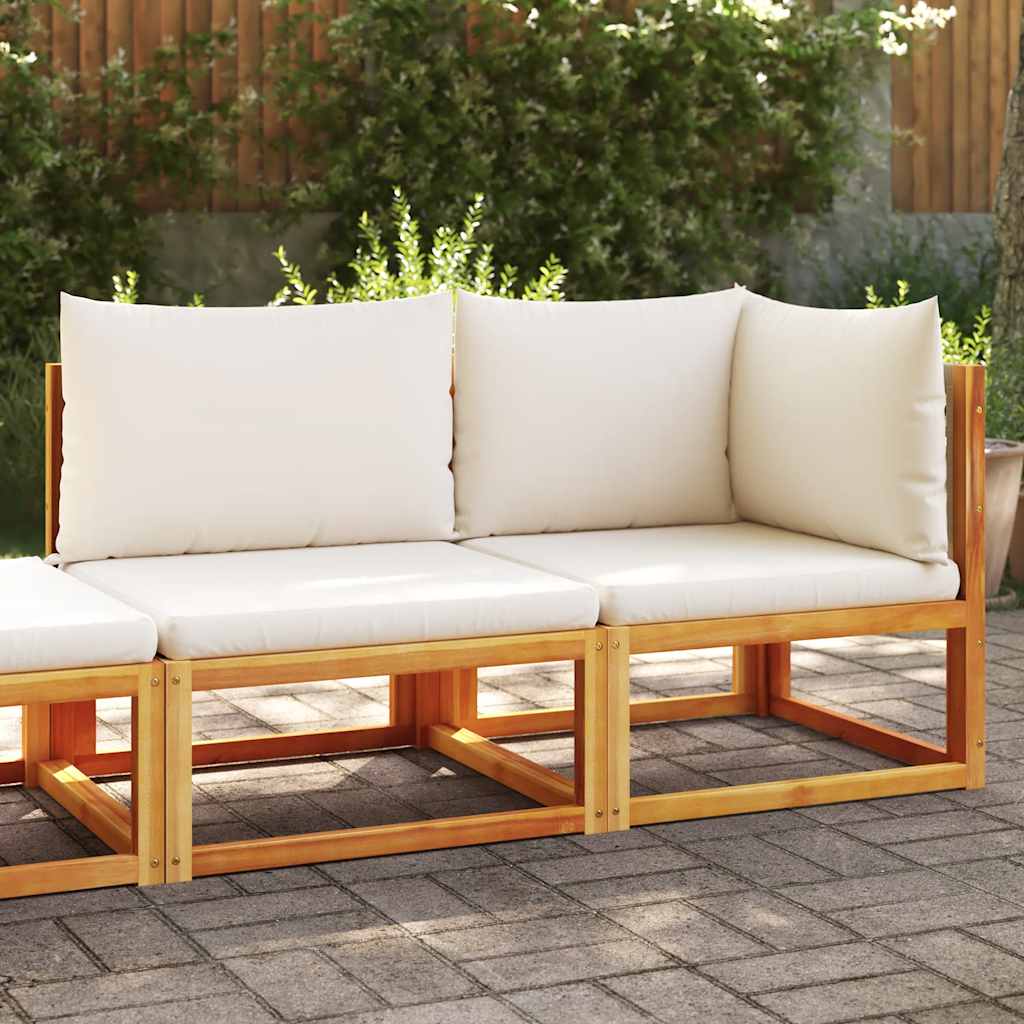 Divano da giardino con cuscini 2 posti in legno di acacia e rattan