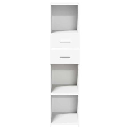 Credenza Bianca 30x42,5x124 cm in Legno Multistrato