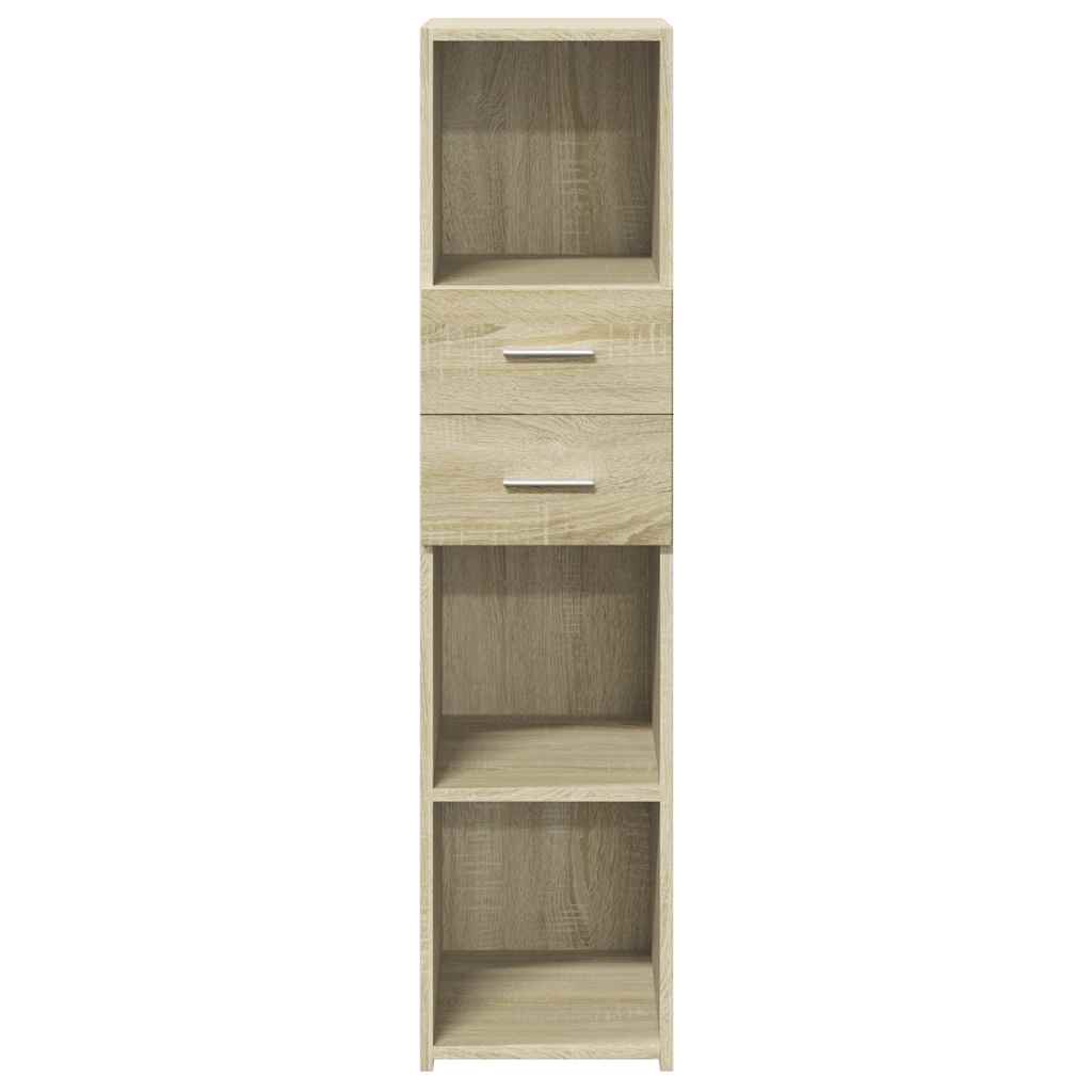 Credenza Rovere Sonoma 30x42,5x124 cm in Legno Multistrato