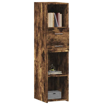 Credenza Rovere Fumo 30x42,5x124 cm in Legno Multistrato
