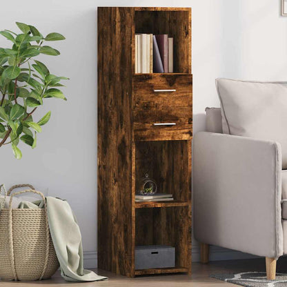 Credenza Rovere Fumo 30x42,5x124 cm in Legno Multistrato