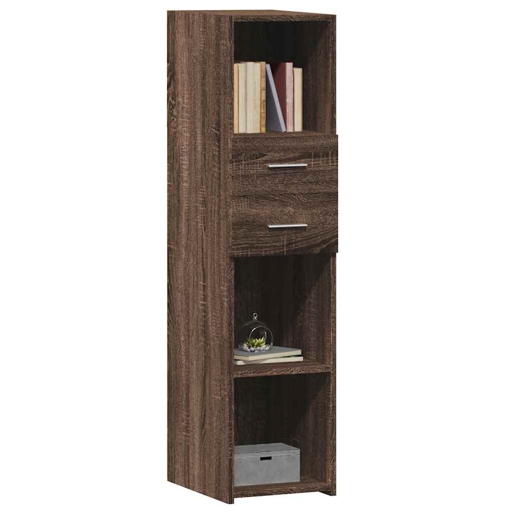 Credenza Rovere Marrone 30x42,5x124 cm in Legno Multistrato