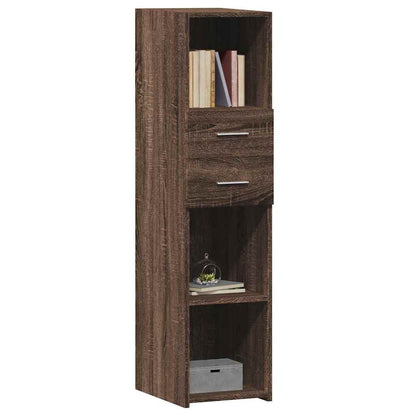 Credenza Rovere Marrone 30x42,5x124 cm in Legno Multistrato