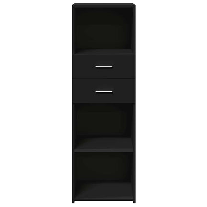 Credenza Nera 40x42,5x124 cm in Legno Multistrato