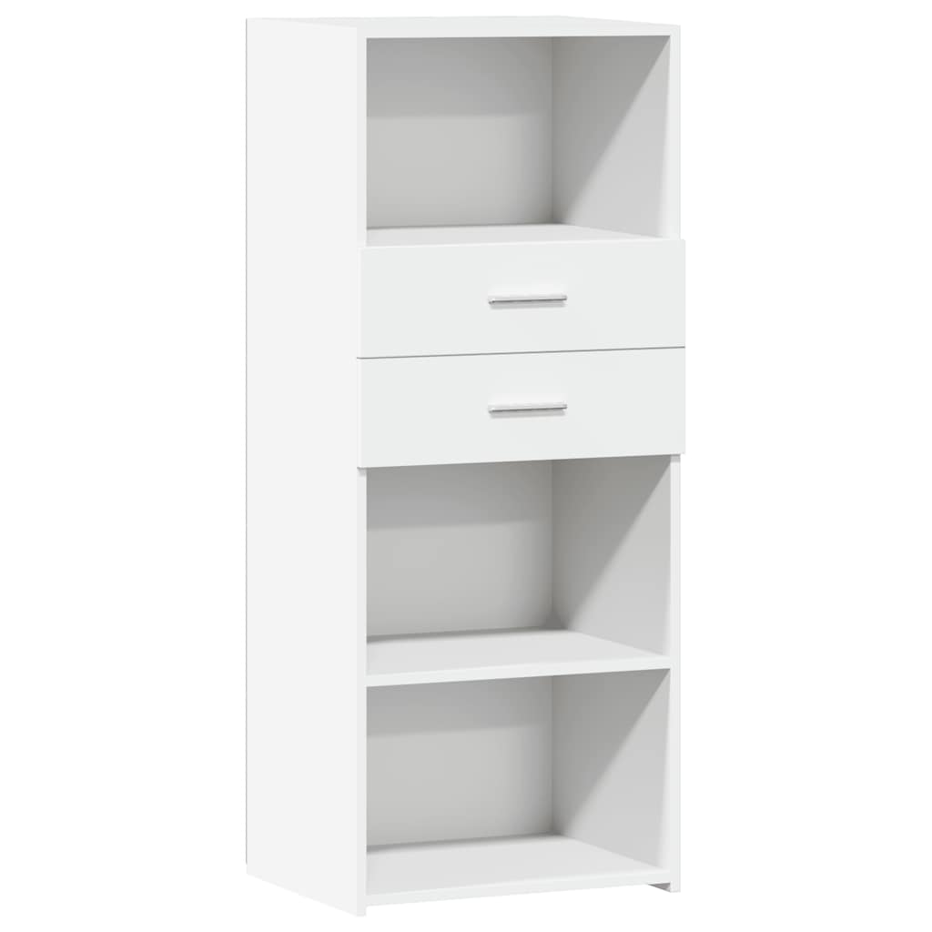 Credenza Bianca 50x42,5x124 cm in Legno Multistrato