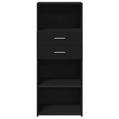 Credenza Nera 50x42,5x124 cm in Legno Multistrato