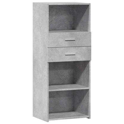 Credenza Grigio Cemento 50x42,5x124 cm in Legno Multistrato