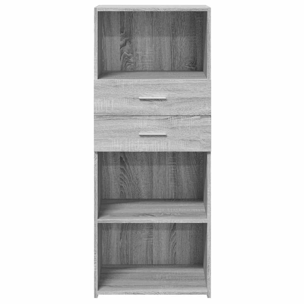 Credenza Grigio Sonoma 50x42,5x124 cm in Legno Multistrato