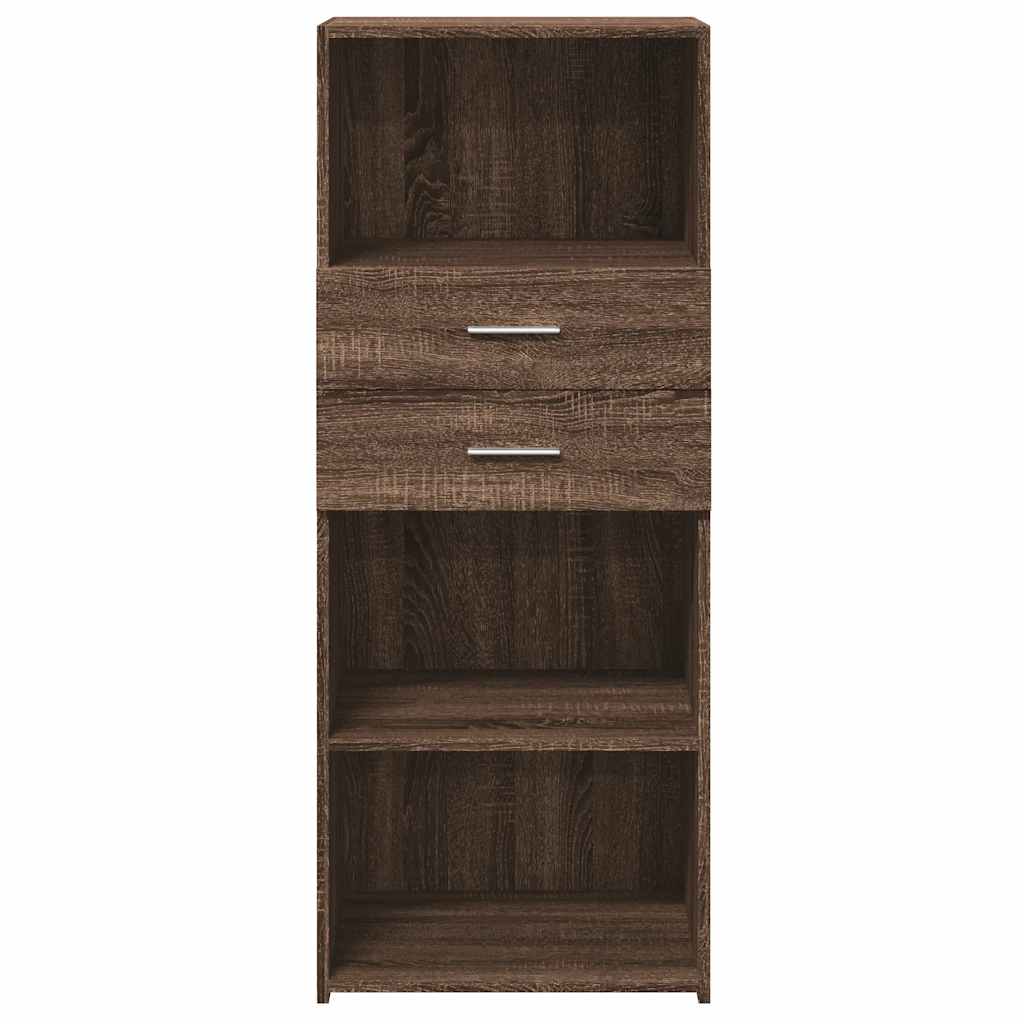 Credenza Rovere Marrone 50x42,5x124 cm in Legno Multistrato