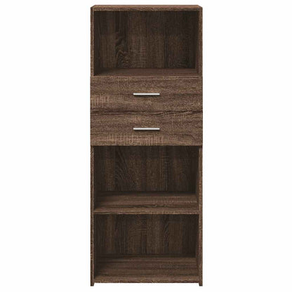 Credenza Rovere Marrone 50x42,5x124 cm in Legno Multistrato