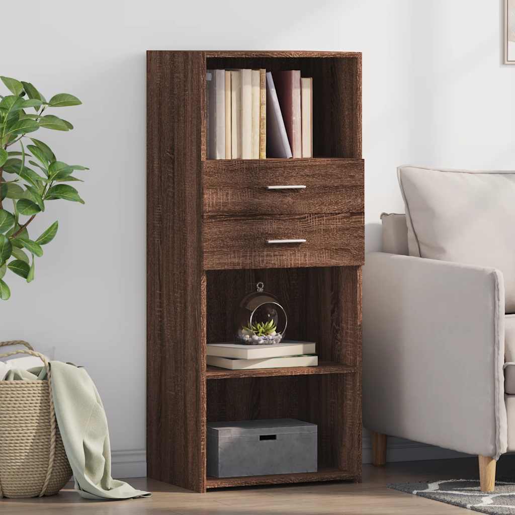 Credenza Rovere Marrone 50x42,5x124 cm in Legno Multistrato