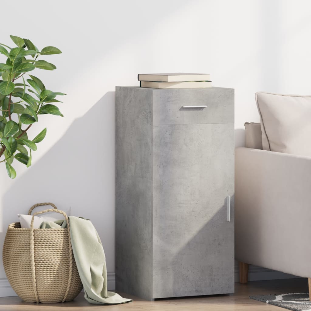 Credenza Grigio Cemento 40x42,5x93 cm in Legno Multistrato