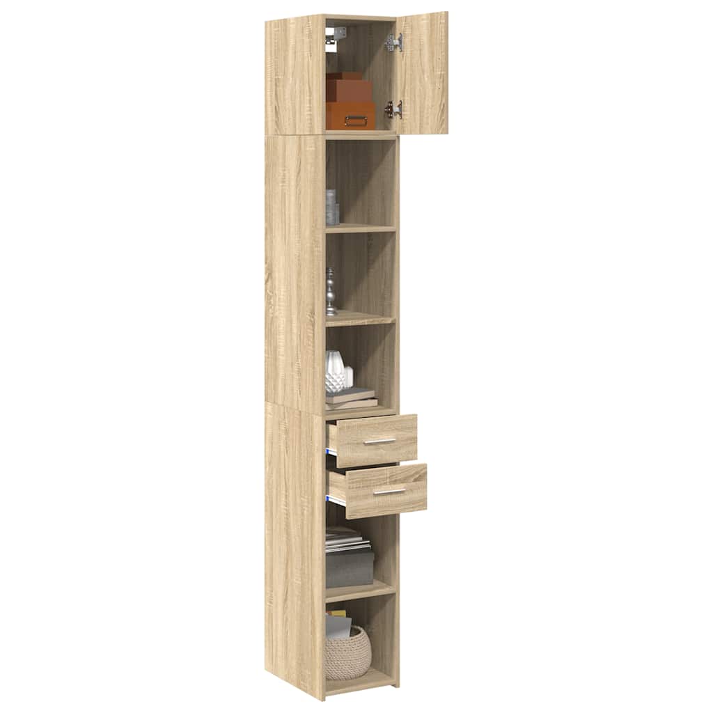 Mobile Sottile Rovere Sonoma 30x42,5x225 cm in Truciolato