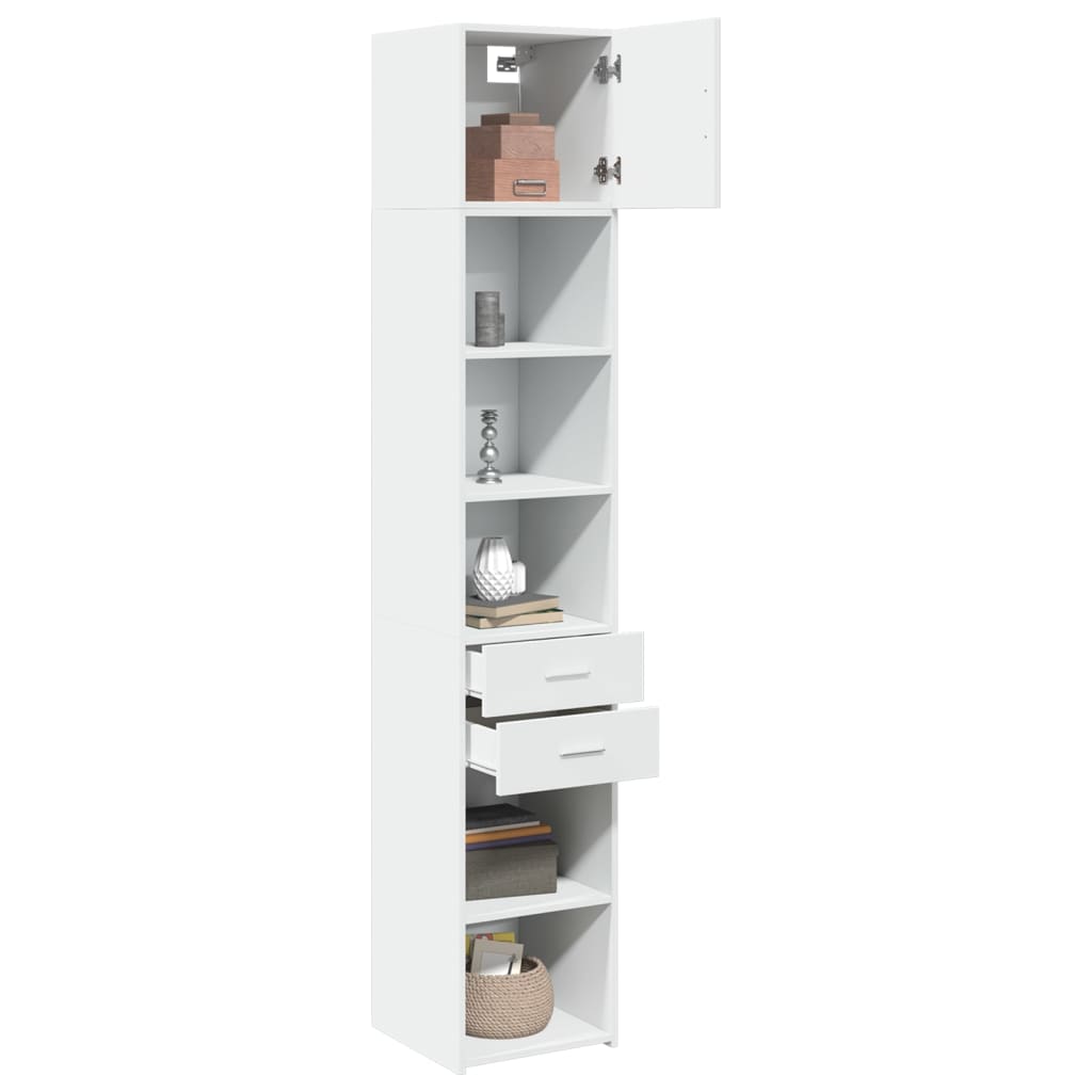 Mobile Sottile Bianco 40x42,5x225 cm in Truciolato
