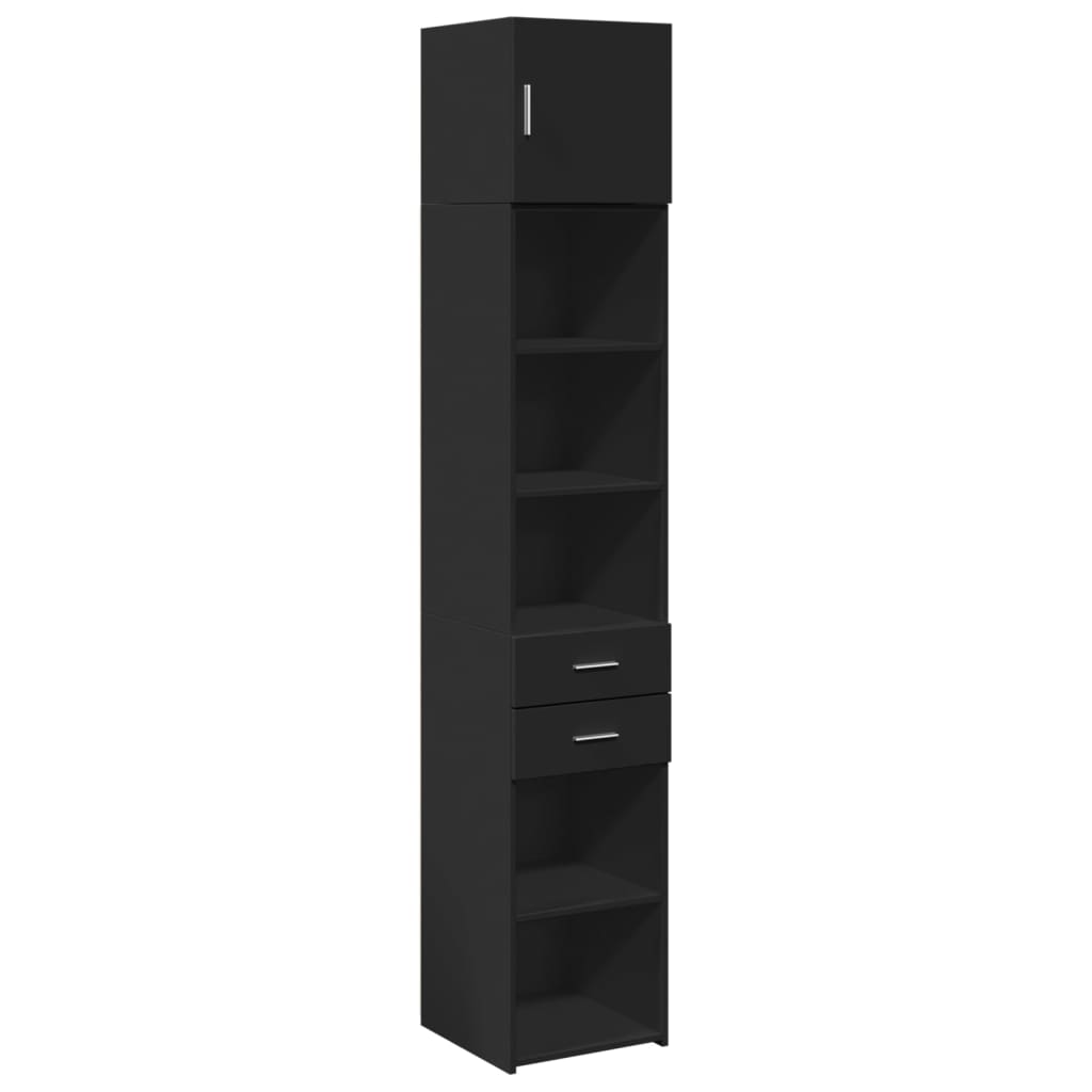 Mobile Sottile Nero 40x42,5x225 cm in Truciolato