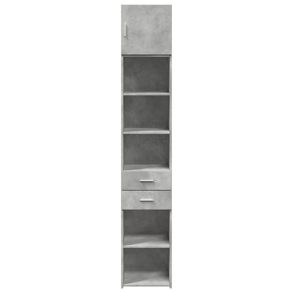 Mobile Sottile Grigio Cemento 40x42,5x225 cm in Truciolato