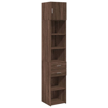 Mobile Sottile Rovere Marrone 40x42,5x225 cm in Truciolato