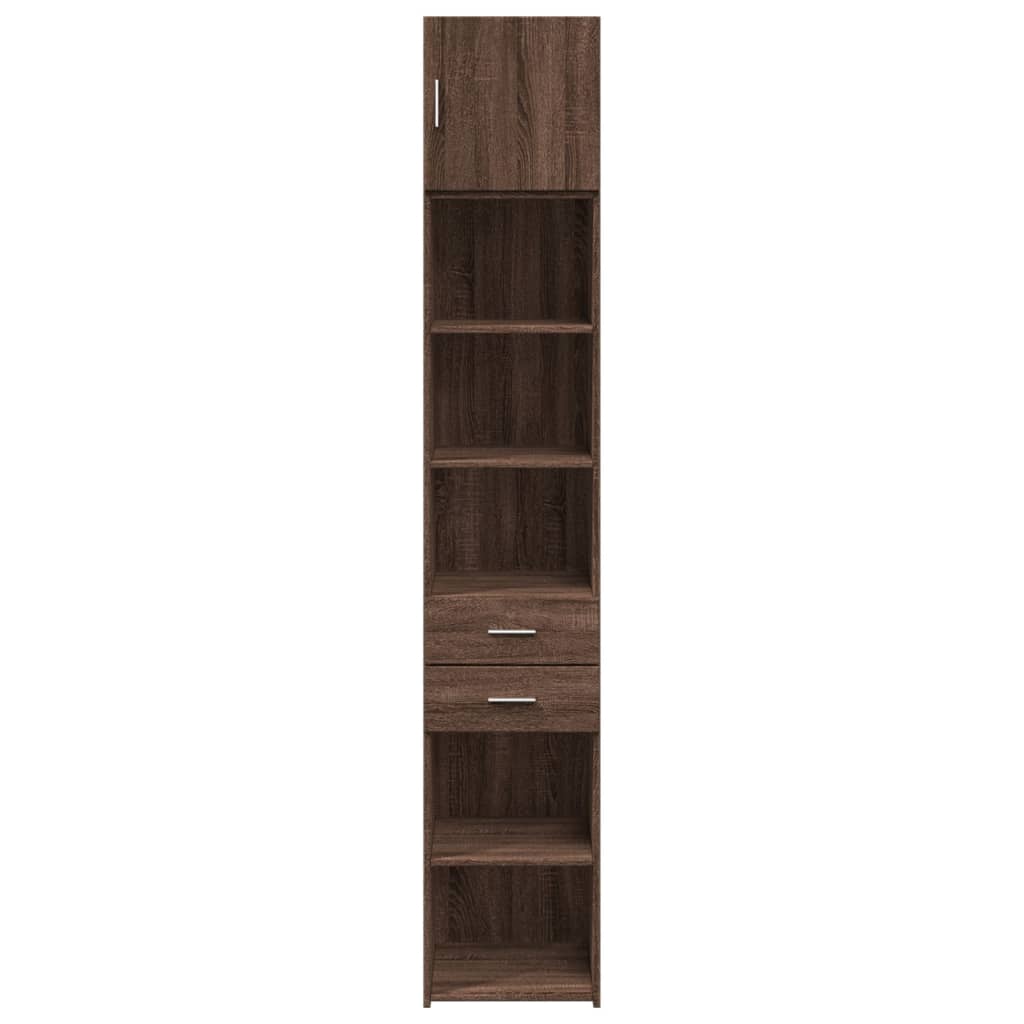 Mobile Sottile Rovere Marrone 40x42,5x225 cm in Truciolato