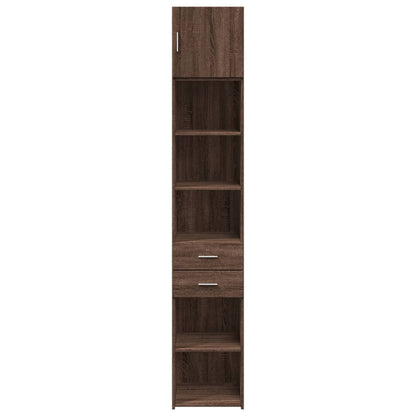 Mobile Sottile Rovere Marrone 40x42,5x225 cm in Truciolato