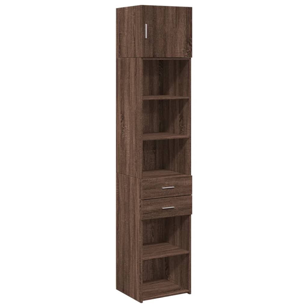 Mobile Sottile Rovere Marrone 45x42,5x225 cm in Truciolato