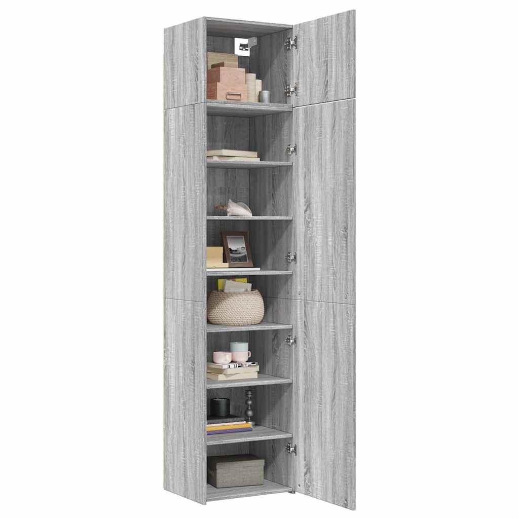 Mobile Sottile Grigio Sonoma 50x42,5x225 cm in Truciolato