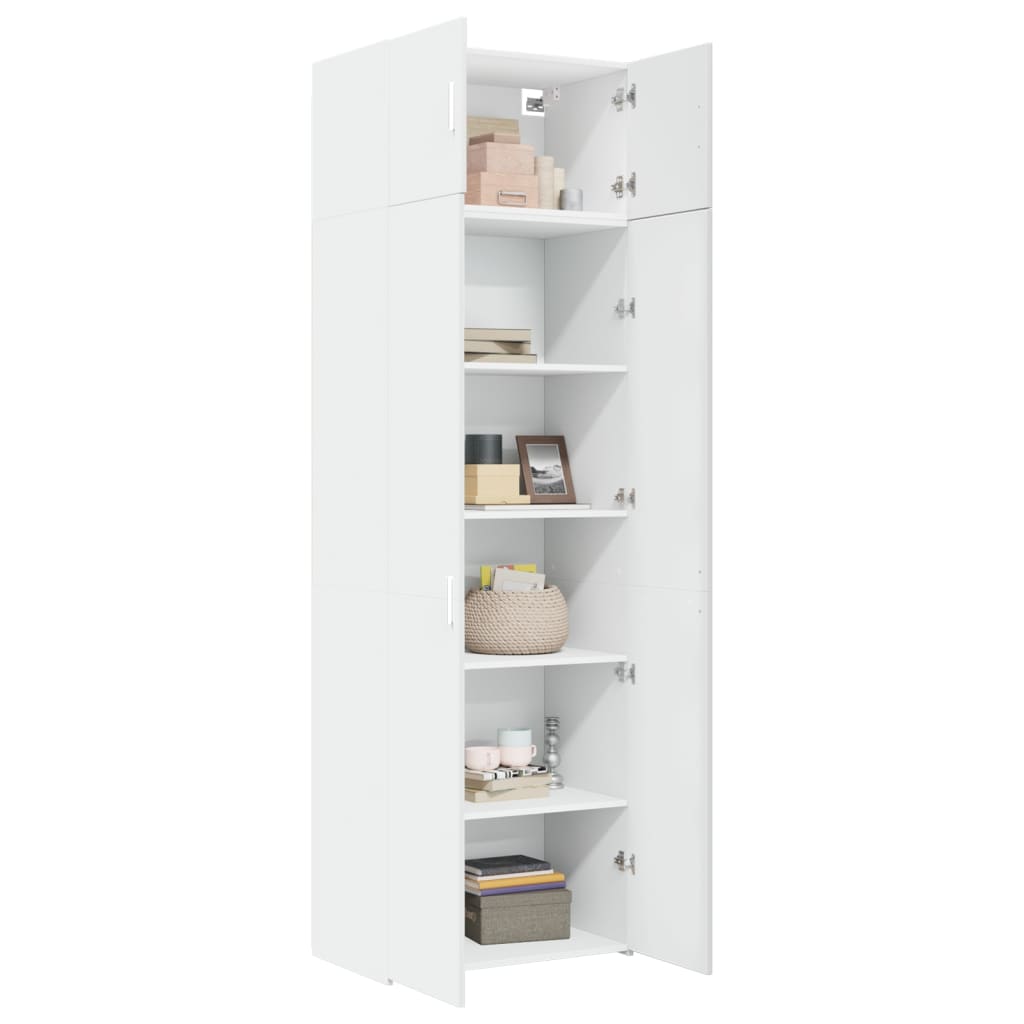 Mobile Portaoggetti Bianco 70x42,5x225 cm in Truciolato