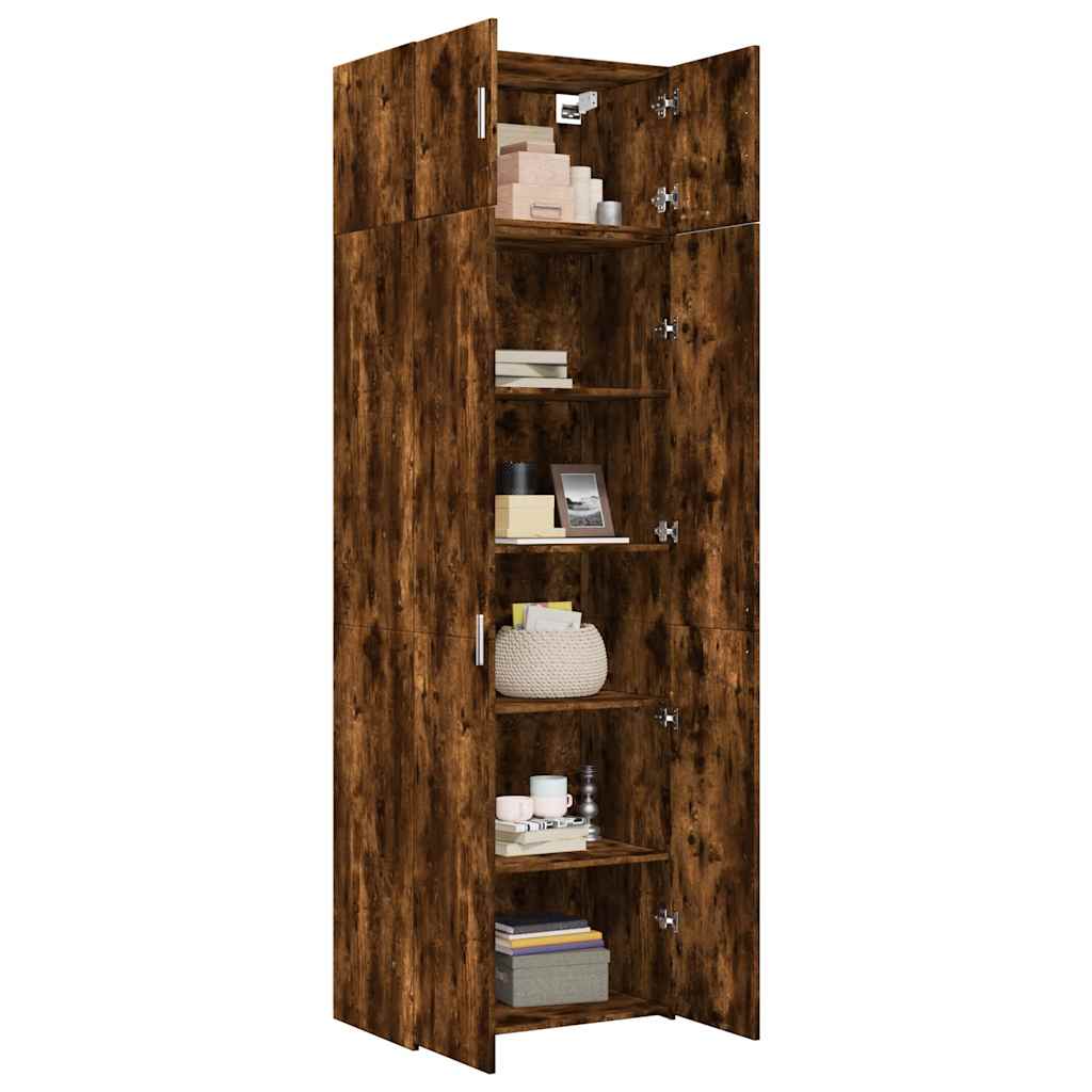 Armadietto Rovere Fumo 70x42,5x225 cm in Legno Multistrato