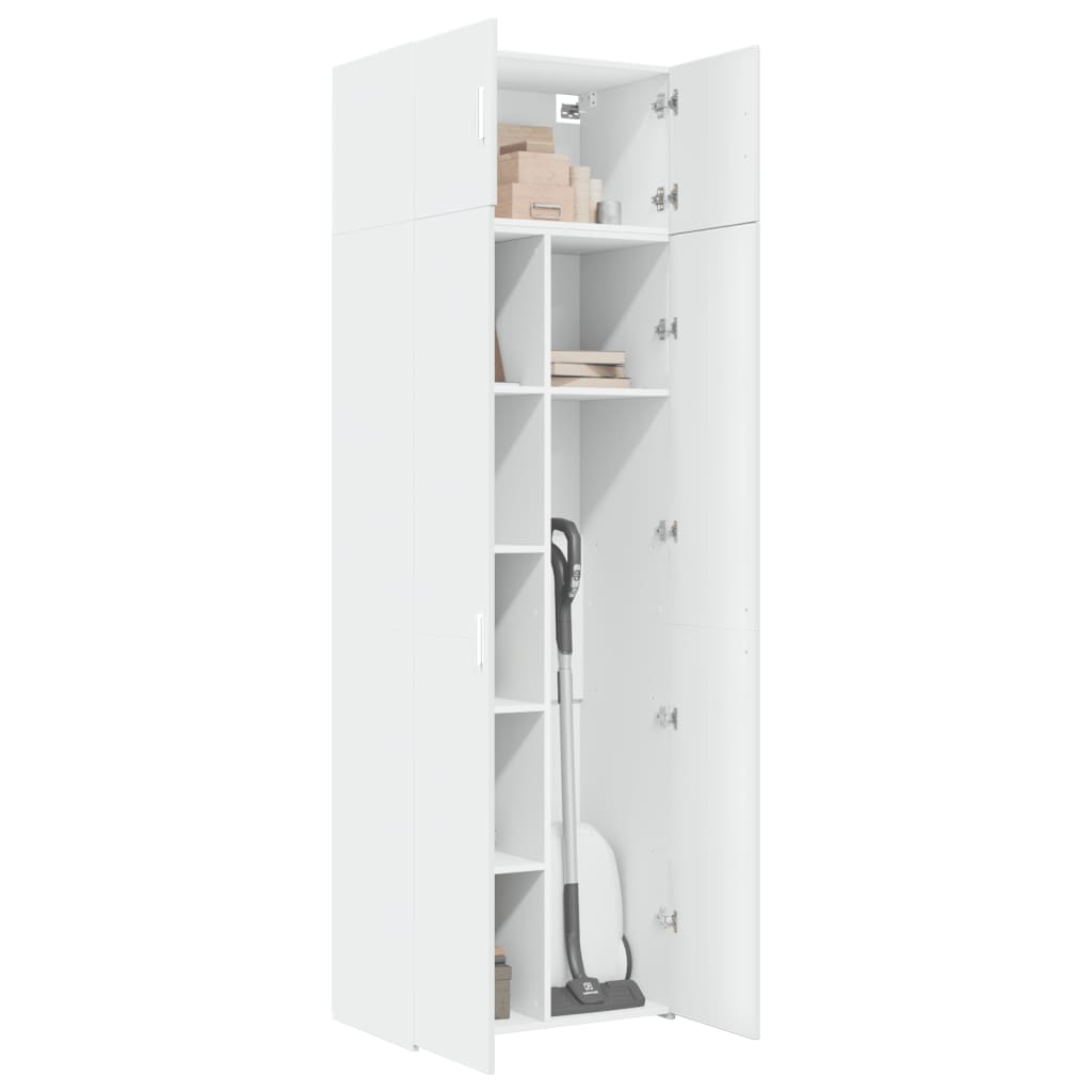 Mobile Portaoggetti Bianco 70x42,5x225 cm in Truciolato