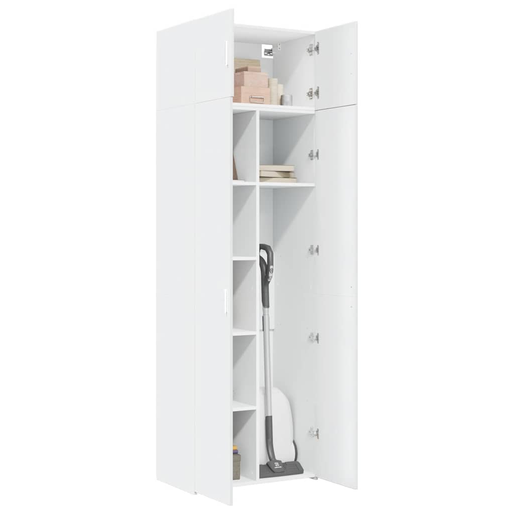 Mobile Portaoggetti Bianco 70x42,5x225 cm in Truciolato
