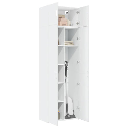 Mobile Portaoggetti Bianco 70x42,5x225 cm in Truciolato