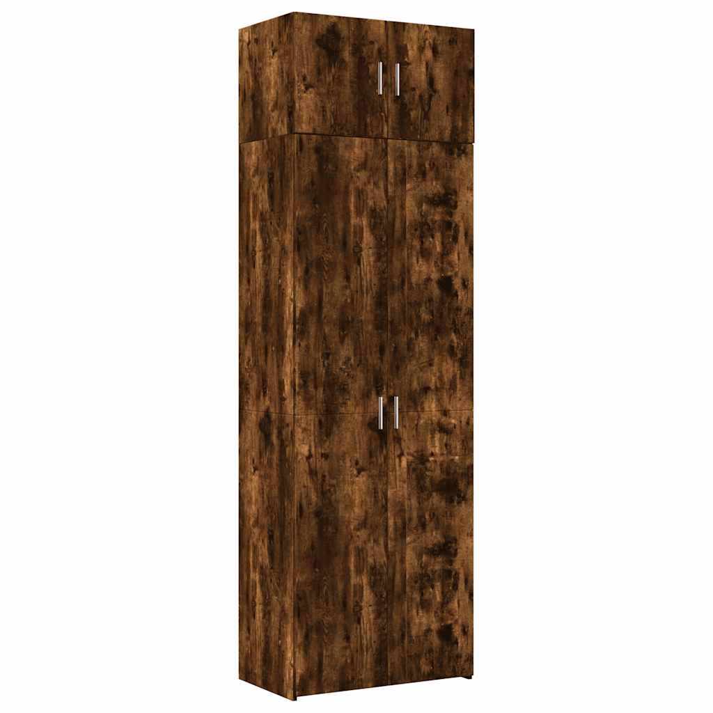 Armadietto Rovere Fumo 70x42,5x225 cm in Legno Multistrato